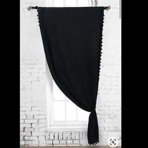 Urban Outfitters Blackout PomPom curtain in Black